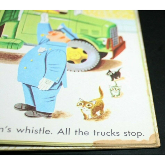 CARS AND TRUCKS, 1976, A Little Golden Book 210-42 Good Condition - Picture 3 of 5